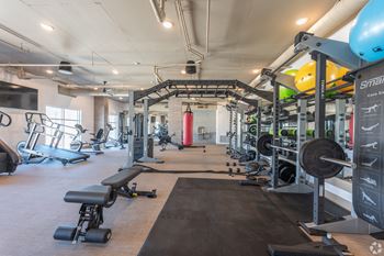 Gym with weights